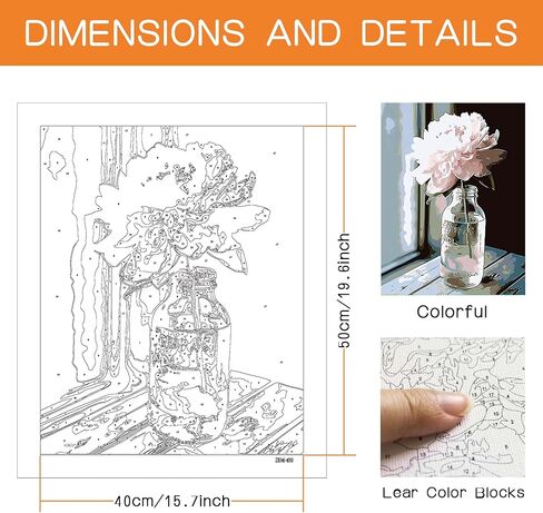 طلاء بالارقام للبالغين والنساء الافريقيات، لوحة زيتية ذاتية الصنع من الاكريليك بالارقام للاطفال والكبار والمبتدئين لتزيين حائط المنزل مقاس 16×20 انش in Kuwait