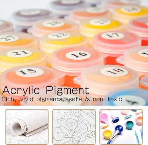 طلاء بالارقام للبالغين والنساء الافريقيات، لوحة زيتية ذاتية الصنع من الاكريليك بالارقام للاطفال والكبار والمبتدئين لتزيين حائط المنزل مقاس 16×20 انش in Kuwait