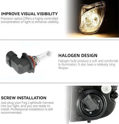 HECASA Pair Fog Lights Compatible with 2006-2010 Lexus IS250 IS350 Replacement for 8122153290 8121153290 LX2592106 LX2593106 Front Bumper Driving Fog Lamps Assembly LH & RH (Clear Lens) in Saudi Arabia