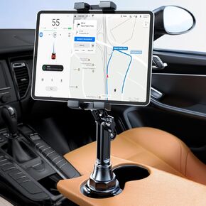 Miracase Cup Holder Tablet Mount for Car, Adjustable Long Neck Car Tablet Holder Friendly Compatible with iPad, Pro, Air, Mini Samsung Galaxy Tab, All 6.1-12.9" Tab in Kuwait