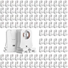 100 Pack Non Shunted LED Tombstones T8 T10 T12 Lamp Holder, Bulb Holder Non Shunted Tombstones T8 LED Fluorescent Tube Replacement Light Socket for Ballasts Replacements Kit in Saudi Arabia