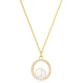 قلادة صليب للنساء: قلادة داينتي 14 قيراط من الذهب/الفضة/الذهب الوردي على شكل تاج مستدير، قلادة عصرية صغيرة مكعبة الزركونيوم، قلادة متقاطعة للنساء in Kuwait