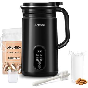 صانع حليب الجوز، 20 أونصة (600 مل) اللوز محلي الصنع، الشوفان، الصويا، الحليب النباتي والمشروبات غير الألبان، صانع حليب اللوز مع تأخير البدء/الحفاظ على الدفء/غلي الماء، صانع حليب الصويا مع كيس حليب الجوز in Kuwait