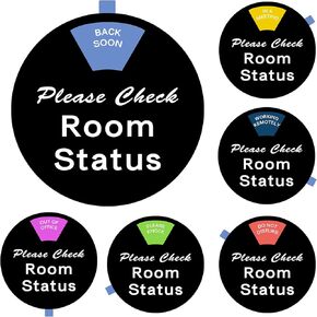 Privacy Door Sign, Do Not Disturb/Come in Welcome/Out of Office/in a Meeting/Back Soon/Working Remotely Sign, That Lets Others Know Whether You're Available Or Not For Office (6inch,Black) in Kuwait