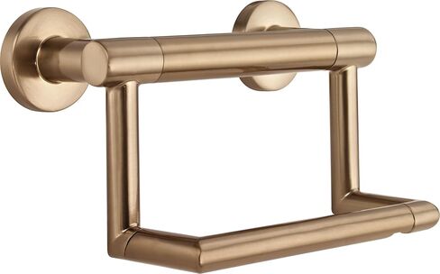 Delta Contemporary (1-Pack) Toilet Paper Holder w/ Assist Bar ADA Compliant Venetian Bronze 300 lb Capacity Grab Bar for Seniors Bath Safety Handle for Balance Assist, Toilet Area Grip Bar 41550-RB in Saudi Arabia