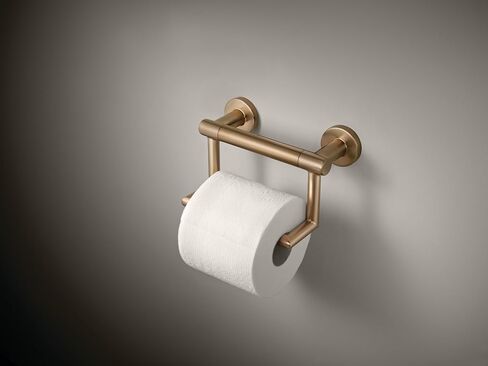 Delta Contemporary (1-Pack) Toilet Paper Holder w/ Assist Bar ADA Compliant Venetian Bronze 300 lb Capacity Grab Bar for Seniors Bath Safety Handle for Balance Assist, Toilet Area Grip Bar 41550-RB in Saudi Arabia