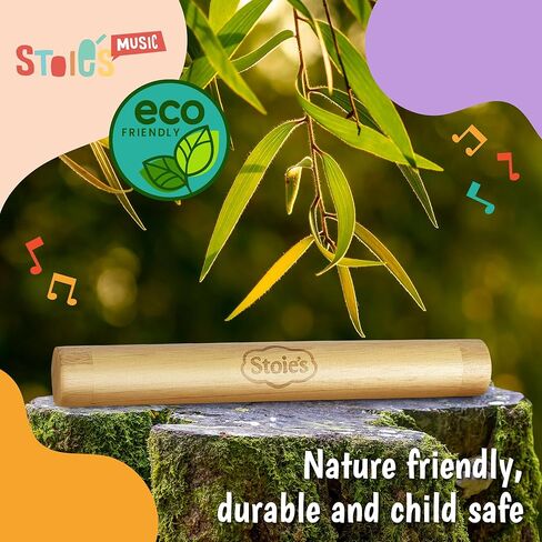 أداة عصا المطر الخشبية من Stoie، تدعم استكشاف الموسيقى والتنسيق والإيقاع، لعبة عصا المطر للأطفال، صوت مهدئ للعب الحسي، أداة عصا المطر للأطفال، عبوة من قطعتين in Kuwait