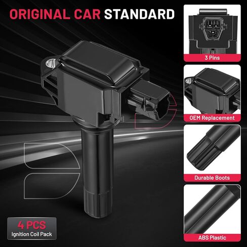 BDFHYK Ignition Coils Pack Compatible with Toyota 4Runner T100 Tacoma Tundra V6 3.4L Coil for UF156 C1041 E589 5C1308 E679 52-1519 IC223 88921336 88921337 90919-02212 Set of 3 in Saudi Arabia