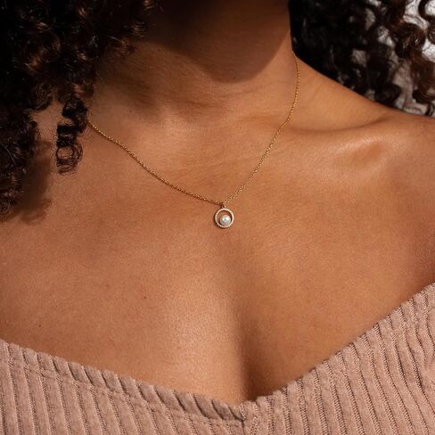 قلادة صليب للنساء: قلادة داينتي 14 قيراط من الذهب/الفضة/الذهب الوردي على شكل تاج مستدير، قلادة عصرية صغيرة مكعبة الزركونيوم، قلادة متقاطعة للنساء in Kuwait