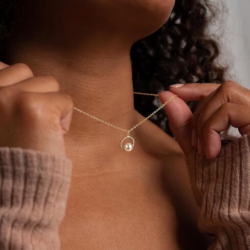 قلادة صليب للنساء: قلادة داينتي 14 قيراط من الذهب/الفضة/الذهب الوردي على شكل تاج مستدير، قلادة عصرية صغيرة مكعبة الزركونيوم، قلادة متقاطعة للنساء in Kuwait