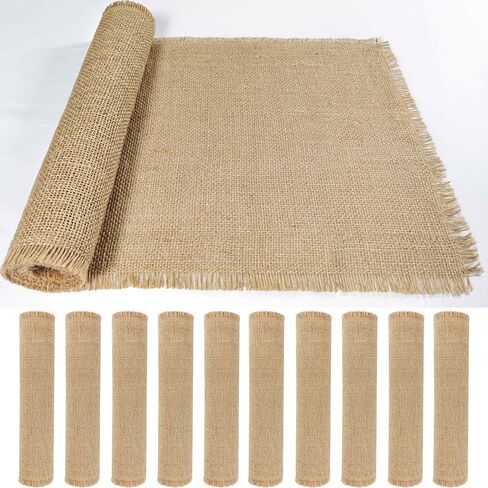 2 Pack 13 x 72 Inch Tassel Burlap Table Runners,Natural Rustic Jute Table Runner and Placemats Bulk for Western Wedding Table Decorations,Farmhouse Style Party,Holiday,Kitchen Table Decor Cover in Kuwait