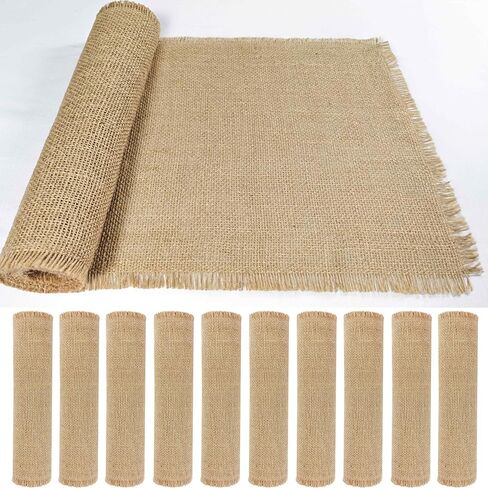 2 Pack 13 x 72 Inch Tassel Burlap Table Runners,Natural Rustic Jute Table Runner and Placemats Bulk for Western Wedding Table Decorations,Farmhouse Style Party,Holiday,Kitchen Table Decor Cover in Kuwait