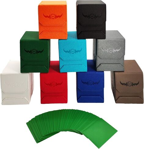 Zoopin Leather Deck Box-White for Collectible Cards-MTG,Yugioh,Pokeman,TES Legacy,Munchkins CCG Decks and Also Small Tokens or Dice- Hold 80 Sleeved Cards or 150 Naked Cards … in Saudi Arabia