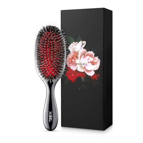 MISEL Professional Boar Bristle Hair Brush for Women and Men | Detangles All Natural Hair Types and Hair Extensions | Reduces Breakage | Great for Wavy and Straight Hair | Salon-Approved | Medium in Saudi Arabia