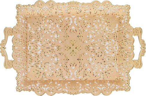 صينية زاماك على الطراز التركي الأصيل للقهوة والشاي والمشروبات والتقديم - صينية لافتة للنظر مع أنماط مفصلة على الطراز العثماني. in Kuwait