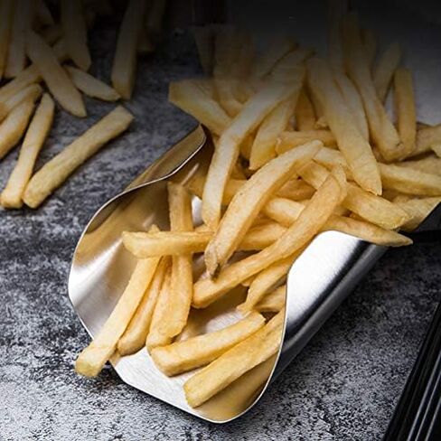 مغرفة الفشار، مغرفة قلي فرنسية من الفولاذ المقاوم للصدأ، مغرفة للحلويات، مغرفة للوجبات الخفيفة والحلويات والسلع الجافة بالثلج in Kuwait