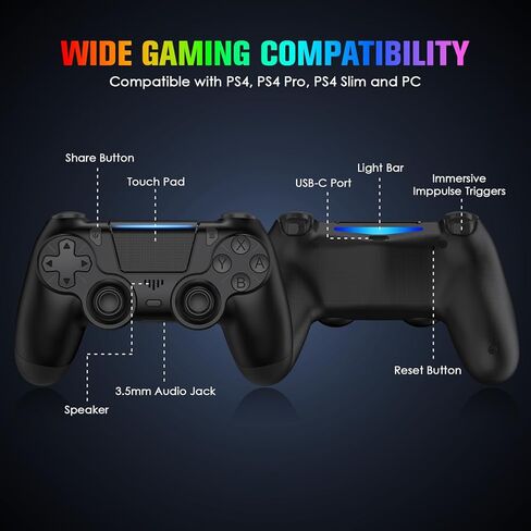 2 Pack Controller for PS4 with Charger Dock Station in Saudi Arabia