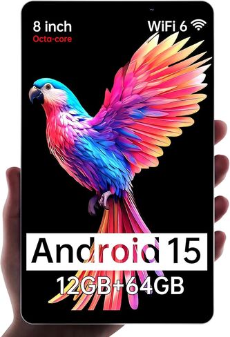 HAOVM M8 Android 14 Tablet 8 inch, 8 core CPU, 12GB+64GB，2TB Expandable, HD IPS Display, Widevine L1,Wi-Fi 6, BT5.4, 5MP+8MP Camera, 5100mAh Large Battery, Tablet for Kids, Black in Kuwait