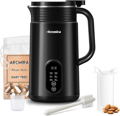 صانع حليب الجوز، 20 أونصة (600 مل) اللوز محلي الصنع، الشوفان، الصويا، الحليب النباتي والمشروبات غير الألبان، صانع حليب اللوز مع تأخير البدء/الحفاظ على الدفء/غلي الماء، صانع حليب الصويا مع كيس حليب الجوز in Kuwait