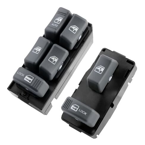 Master Power Window Switch Mirror Control Driver & Passenger Side 4 Door, Compatible with 1994-2001 Chevy GMC C1500 C2500 C3500 K1500 K2500 K3500 Tahoe Yukon, Replaces# 15151360 15151362 15009690 in Saudi Arabia