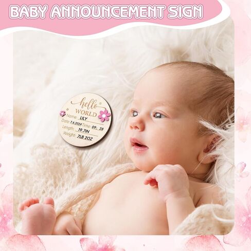 Floral Baby Milestone Blanket for Baby Girls, Boho Baby Monthly Milestone Blanket, Baby Age Milestone Blanket Baby Growth Blanket Photo Blanket with Bow Headband, Frames, Wooden Signs in Kuwait