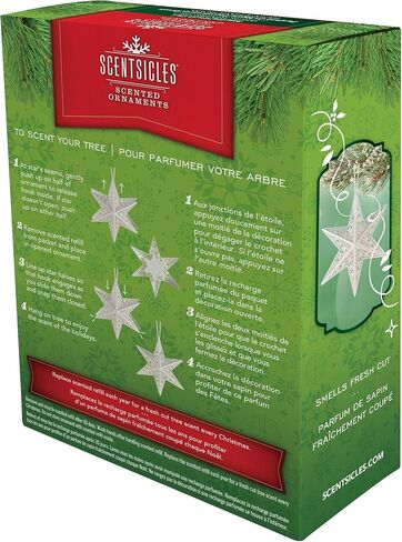 Scentsicles, 1 Trio Christmas Tree Ornament Set and 1 Bottle White Winter Fir Scented Sticks in Saudi Arabia