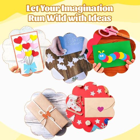 6 قطع من ثقوب الحرف اليدوية الملونة من ريجيلت مع 10 أوراق بطاقات لامعة، مجموعة خرامة ورق القصاصات المزخرفة، مجموعة ثقوب ورقية مختلفة الشكل للوازم المكتبية (6 قطع - أشكال مختلفة) in Kuwait