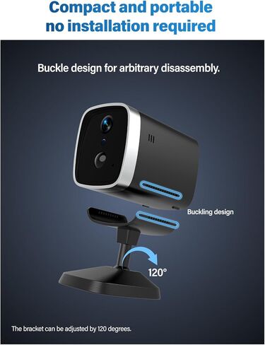 Security Camera Outdoor, 2K WiFi Outdoor Security Camera, Night Vision, PIR Motion Detection, Two-Way Voice Call, 360°Pan Perfect for Outdoor in Saudi Arabia