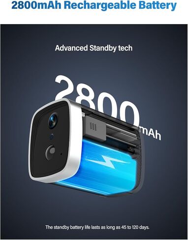 Security Camera Outdoor, 2K WiFi Outdoor Security Camera, Night Vision, PIR Motion Detection, Two-Way Voice Call, 360°Pan Perfect for Outdoor in Saudi Arabia