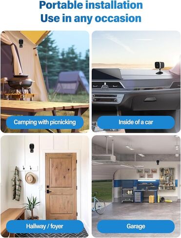 Security Camera Outdoor, 2K WiFi Outdoor Security Camera, Night Vision, PIR Motion Detection, Two-Way Voice Call, 360°Pan Perfect for Outdoor in Saudi Arabia