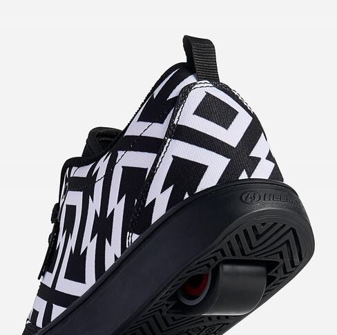HEELYS Pro 20 Prints Wheeled Heel Shoe, White/Grey/Black, 13 US Unisex Little Kid in Saudi Arabia
