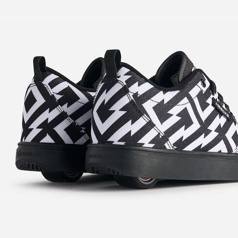 HEELYS Pro 20 Prints Wheeled Heel Shoe, White/Grey/Black, 13 US Unisex Little Kid in Saudi Arabia