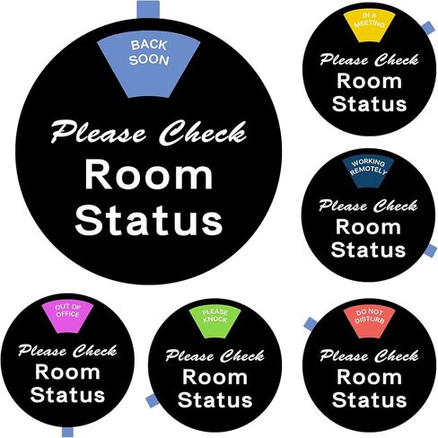 Privacy Door Sign, Do Not Disturb/Come in Welcome/Out of Office/in a Meeting/Back Soon/Working Remotely Sign, That Lets Others Know Whether You're Available Or Not For Office (6inch,Black) in Kuwait