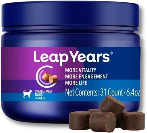 ملحق Leap Years Soft Chew Dog - تركيبة NAD وSenolytic اليومية المثبتة سريريًا؛ دعم الإدراك والحيوية والشيخوخة الخلوية الصحية؛ نكهة لحم البقر (سلالة كبيرة (55-76 رطل)) in Saudi Arabia