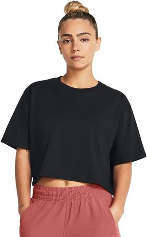 Under Armour Women's UA Campus Boxy Crop Short Sleeve T-Shirt (Small, Blue Teal) in Saudi Arabia