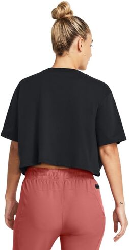Under Armour Women's UA Campus Boxy Crop Short Sleeve T-Shirt (Small, Blue Teal) in Saudi Arabia