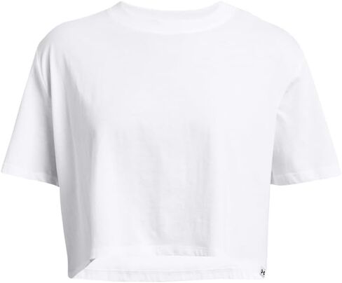 Under Armour Women's UA Campus Boxy Crop Short Sleeve T-Shirt (Small, Blue Teal) in Saudi Arabia
