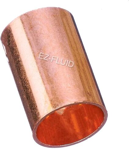 (10) EZ-FLUID Plumbing 1/2" C X C LF Copper Slip Coupling Pressure Copper Fitting Without Stop,Sweat Solder Connection Connector End Repair Coupler Copper Fittings,Residential,Commercial in Saudi Arabia