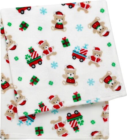 2-Piece Cuddle Plush Rattle and Baby Blanket Gift Set, My First Rudolph, Christmas Print (30 in. x 34 in.) in Kuwait