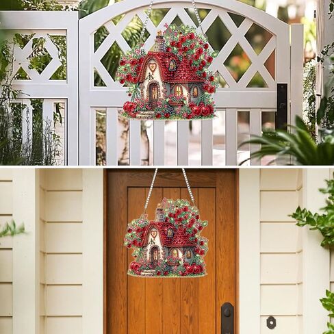 MXJSUA DIY 5D Diamond Art Painting Kits for Adults Diamond Art Dream Cherry Garden Diamond Art Painting Full Drill Crystal Rhinestone Embroidery Craft Kits for Home Wall Decor Gifts, 12x16inch in Kuwait