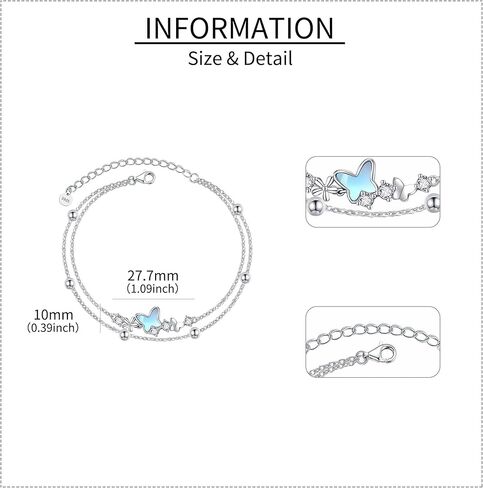 YFN Heart Moonstone Bracelet 925 Sterling Silver Heart Love Moonstone Bracelet Moonstone Jewelry for Women in Saudi Arabia