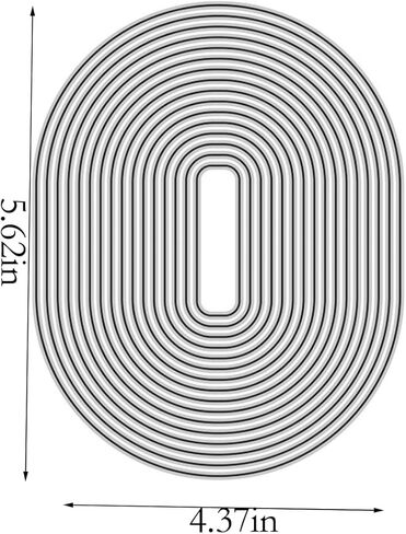 DIY Scrapbooking Artist 6pcs/Set Oval Circle Scallop Frame Cutting Dies, Metal Cutting Dies Stencils Decorative Scrapbooking Steel Craft Die Cut Create Stamp Embossing Paper Card in Saudi Arabia