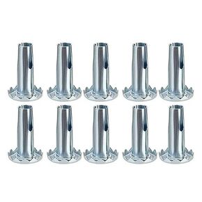 WELWIK 10pcs Metal Caster Stem Sleeve 3/8" Furniture Insert Wheel Socket for Stem Caster, Grip Ring Caster, Chair Legs