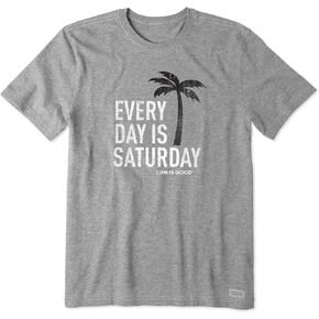 Life is Good Men's Crusher Graphic T-Shirt, Every Day is Saturday
