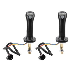 Akozon 2 PCS 3 Button Excavator Joystick Handles with 6 Pins, made of Aluminum Alloy, for Doosan DH DX150 215 225 300 370‑9C