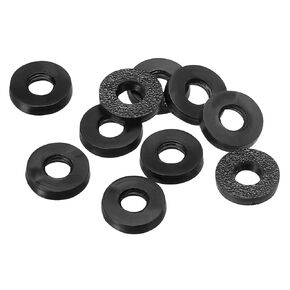 PATIKIL M6 Rubber Flat Washer, 40 Pack 6mm ID 13mm OD 1.6mm Thick Sealing Spacer Gasket Ring for Faucet Pipe Water Hose Fastener Bolt, Black