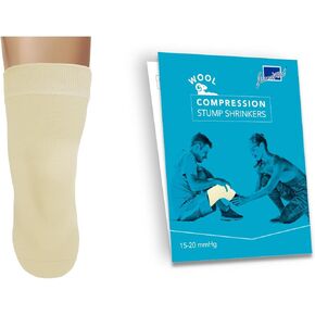 JianiMed Wool Prosthetic Stump Shrinkers – Below Knee, 40cm, Amputee Socks, Compression, 15-20, Warmth, Taiwan Excellence