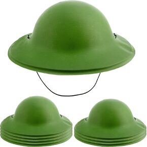 Cotiny 8 Pieces Millitary Helmet Plastic Ally Army Helmets Adjustable Soldier Costume Hats for Adults Kids Halloween Costume Army Party Supplies