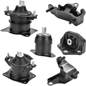 6PCS Engine Motor Mount Set Compatible with Honda Accord 3.0L 2003-2007 Auto Transmission Motor Mount Replace A4526HY A4527HY A4524 A4525 A4544 A4517