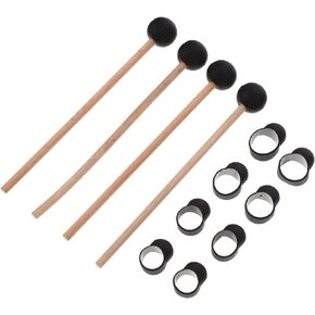 SHOWERORO 1 Set Ethereal Drum drumstick mute tips xylophone mallets music accessories wood tools Finger Covers for Drum Finger Guards For Drum steel tongue drum wooden